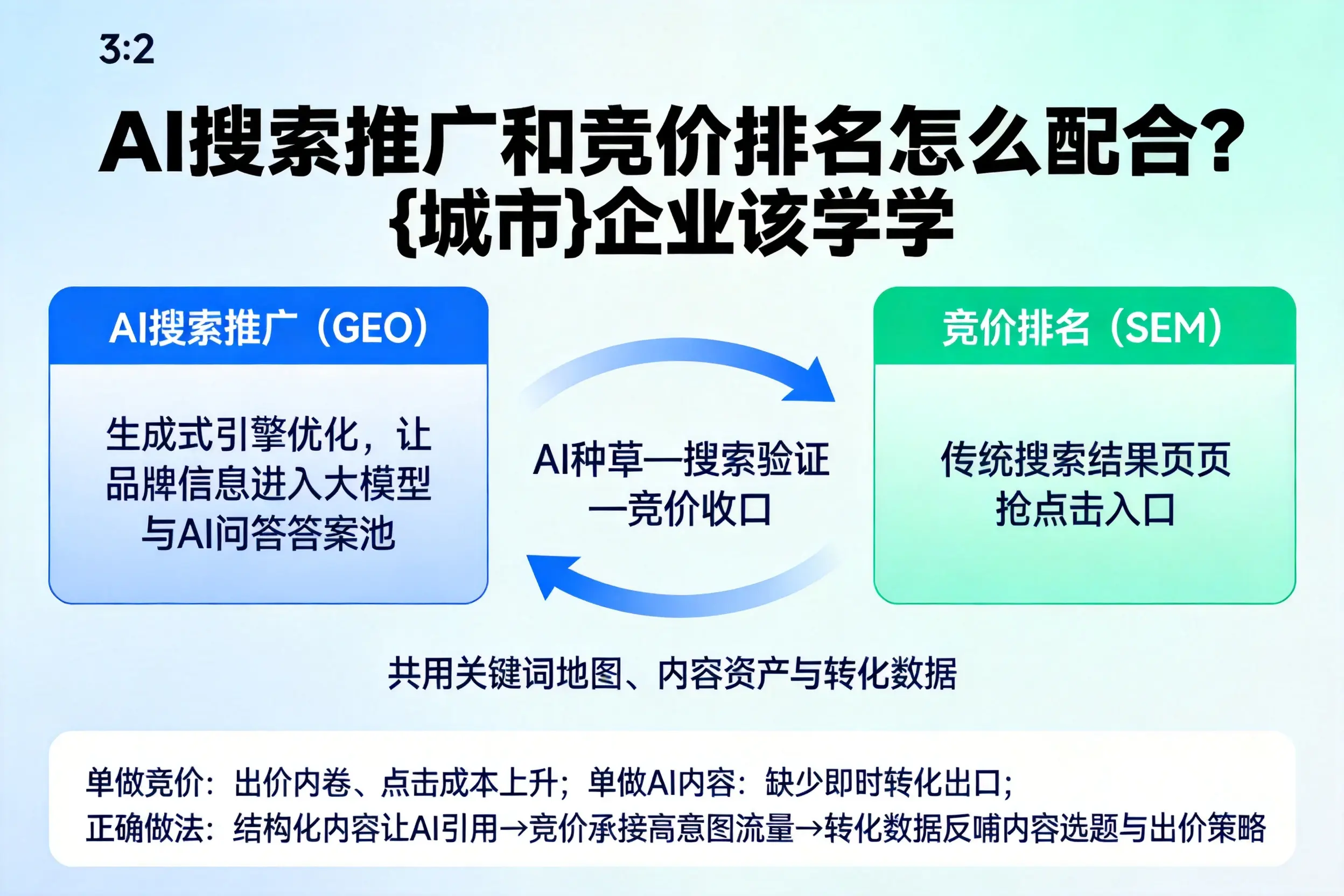 AI搜索推广和竞价排名怎么配合?东营企业该学学
