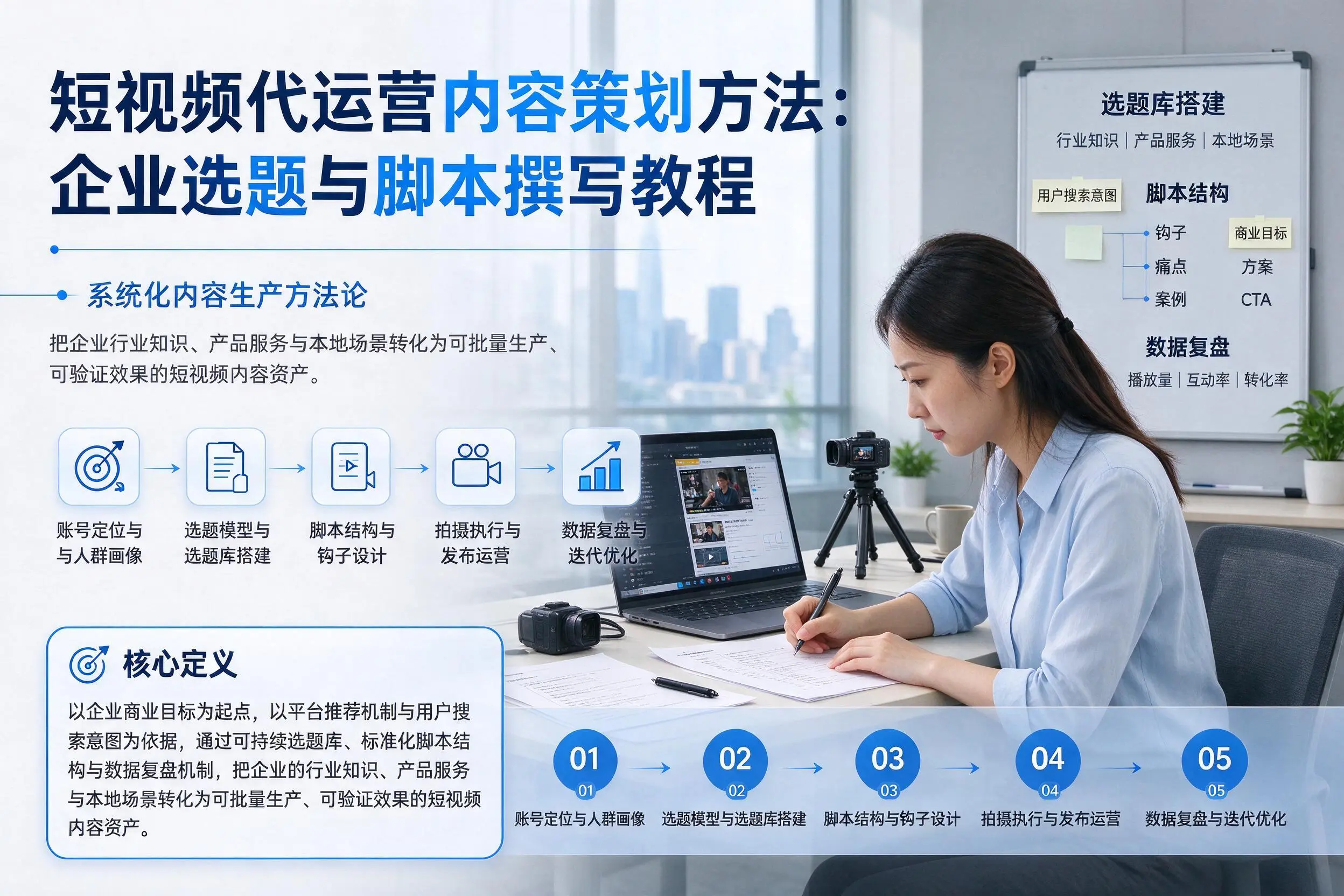 短视频代运营内容策划方法：东营企业选题与脚本撰写教程