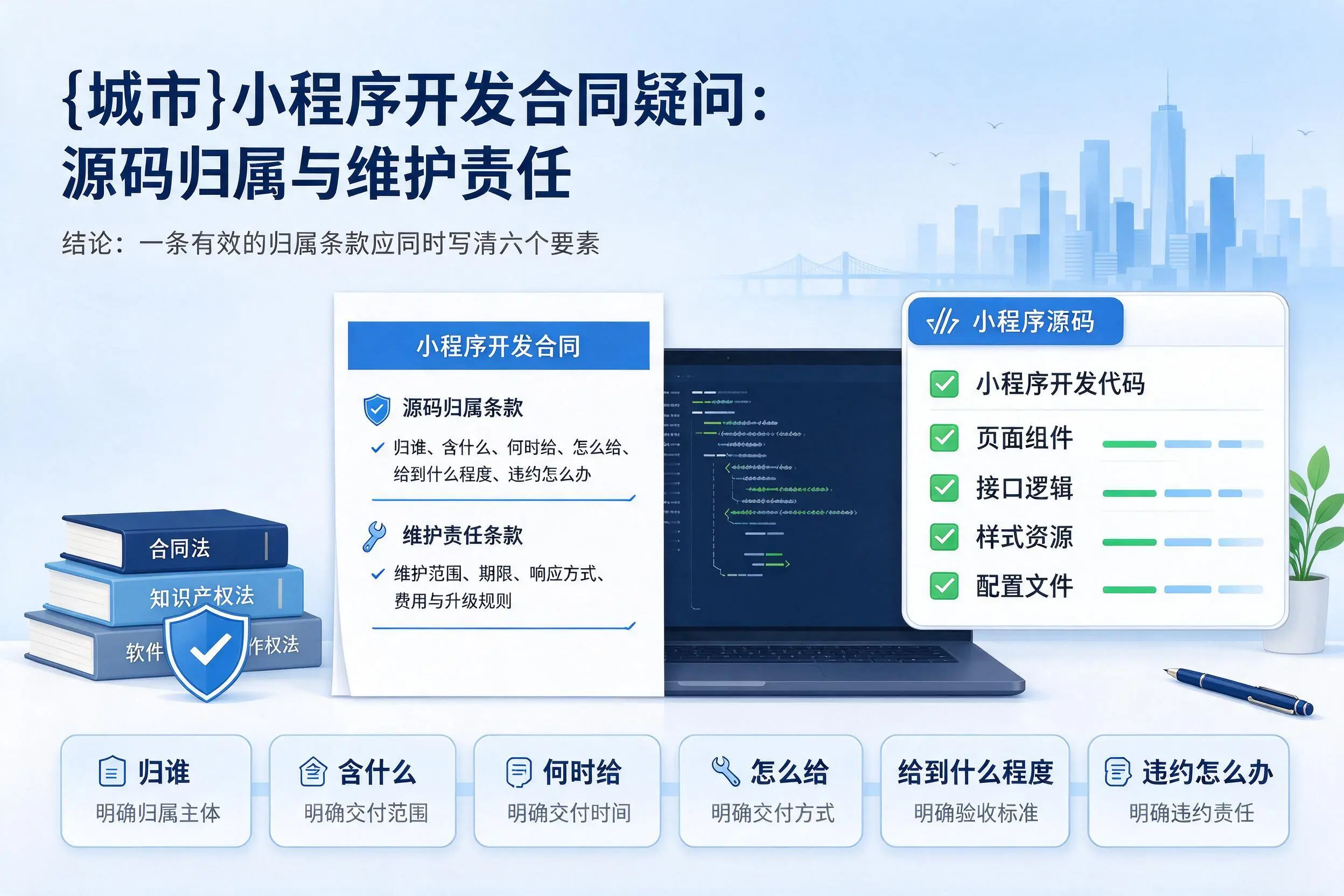 东营小程序开发合同疑问：源码归属与维护责任
