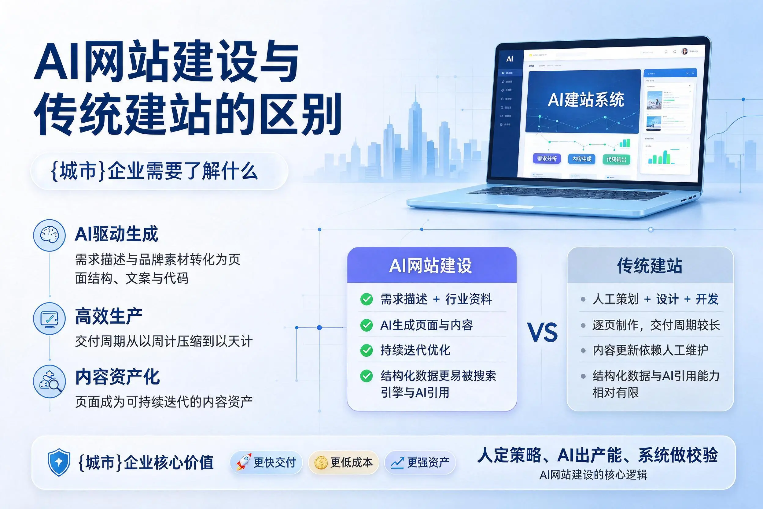 AI网站建设与传统建站的区别,东营企业需要了解什么