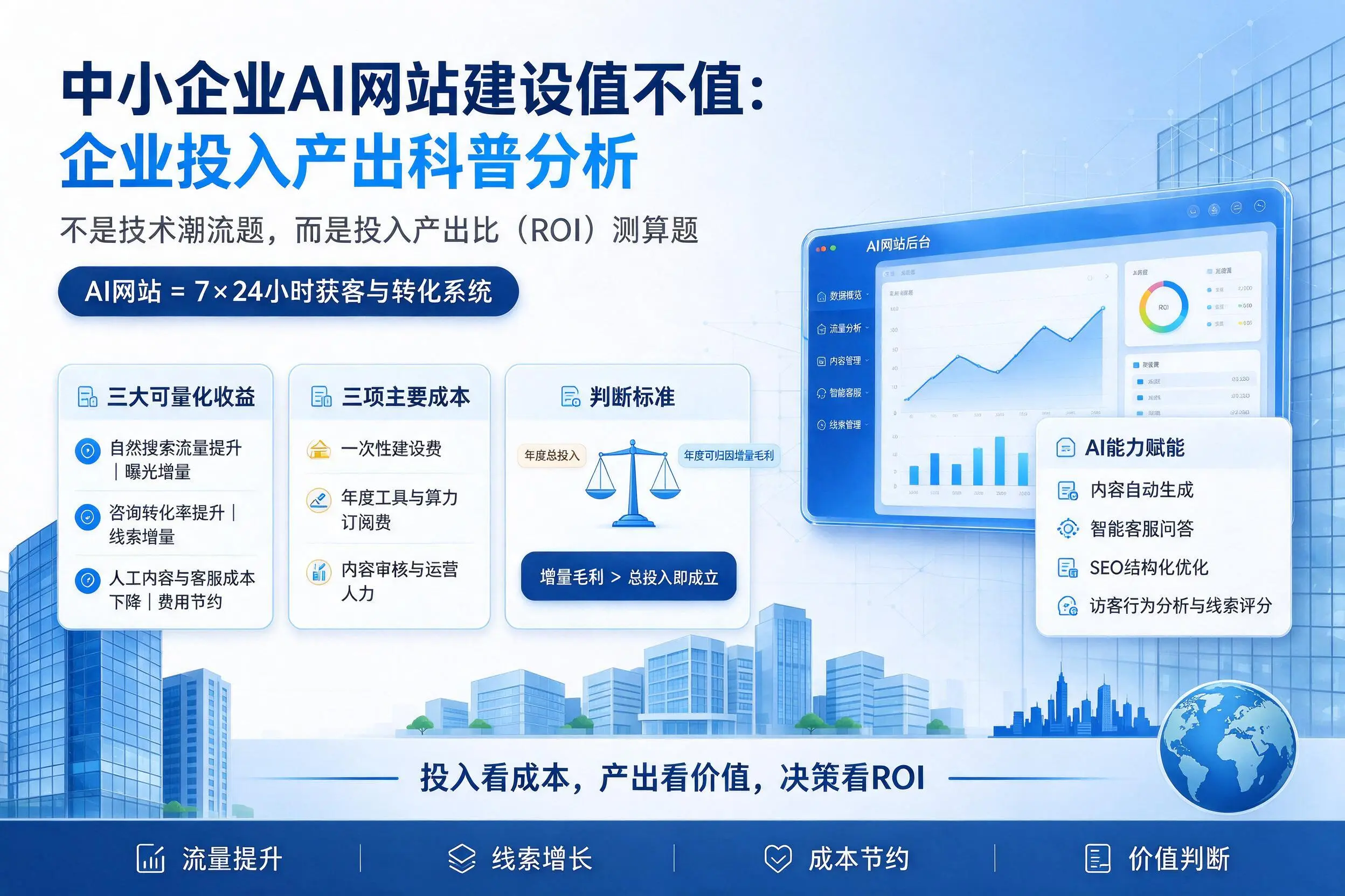 中小企业AI网站建设值不值：东营企业投入产出科普分析
