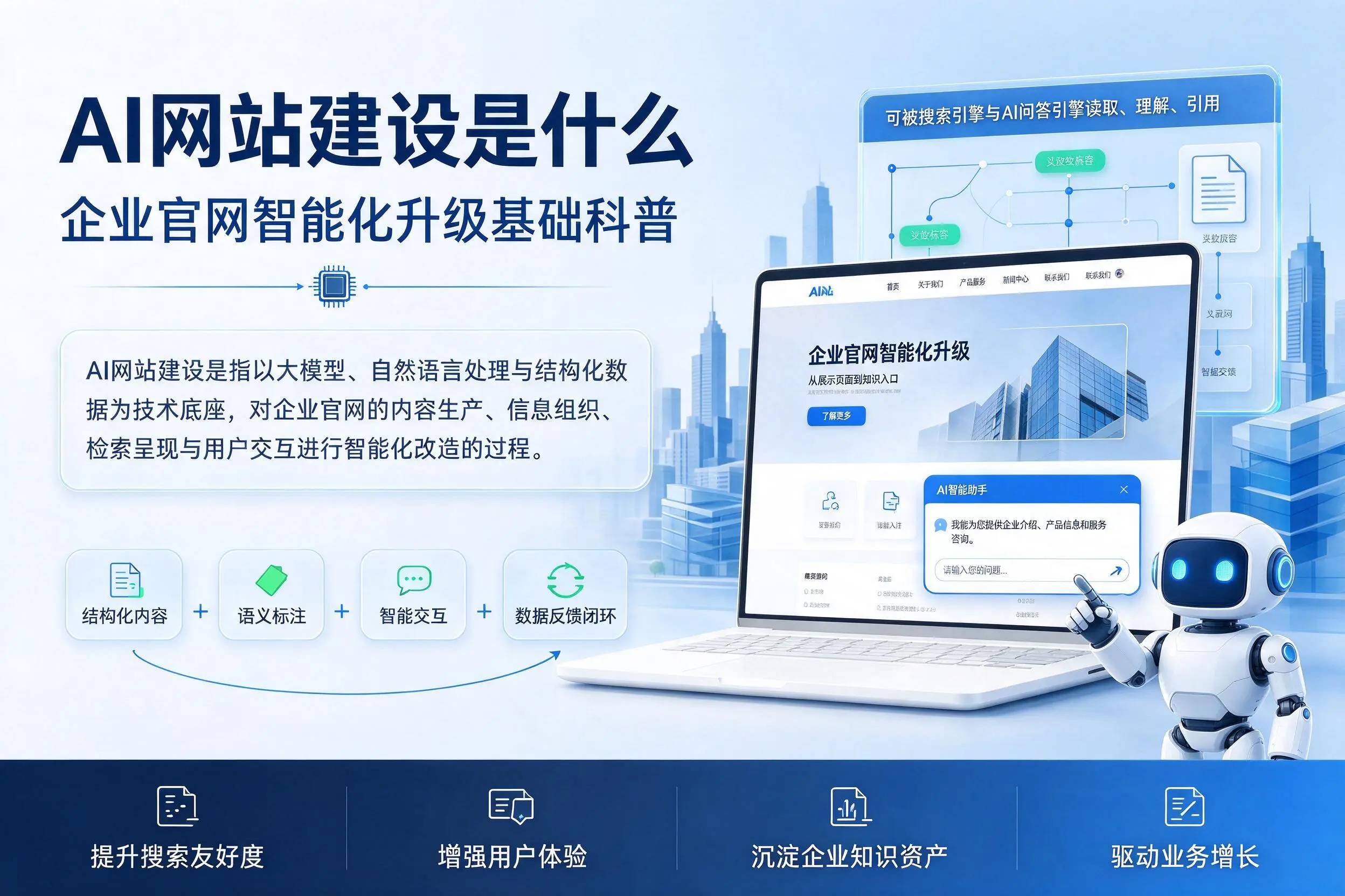 AI网站建设是什么：东营企业官网智能化升级基础科普