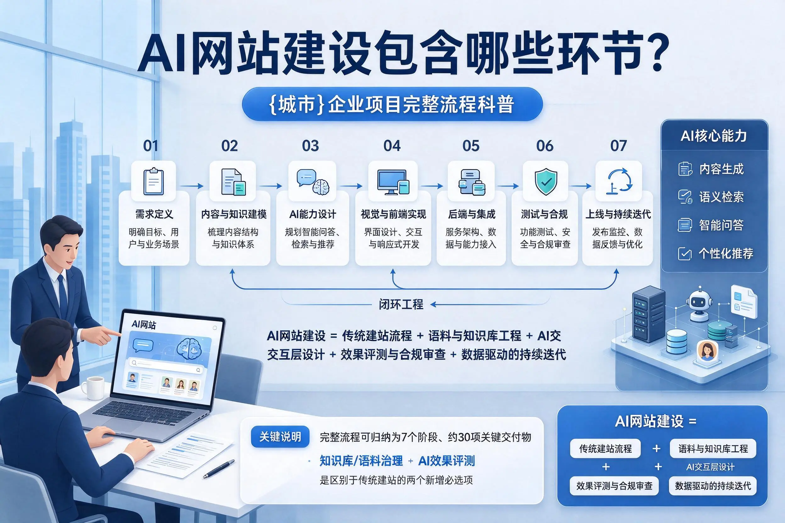 AI网站建设包含哪些环节?东营企业项目完整流程科普