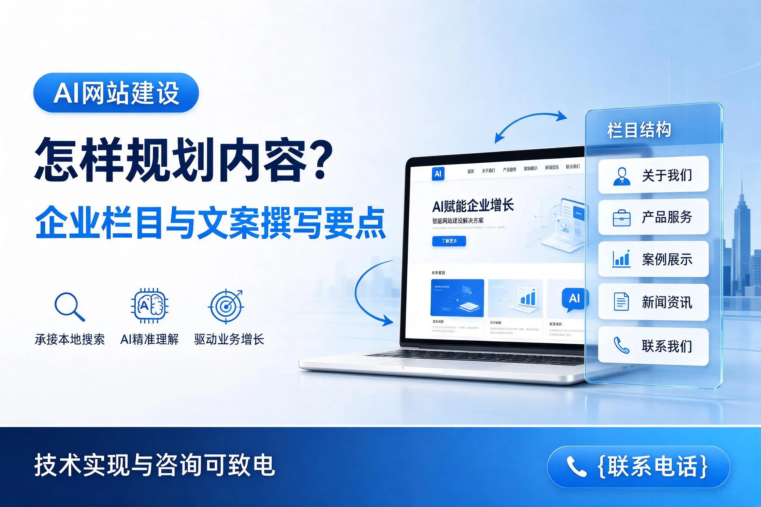 AI网站建设怎样规划内容？东营企业栏目与文案撰写要点