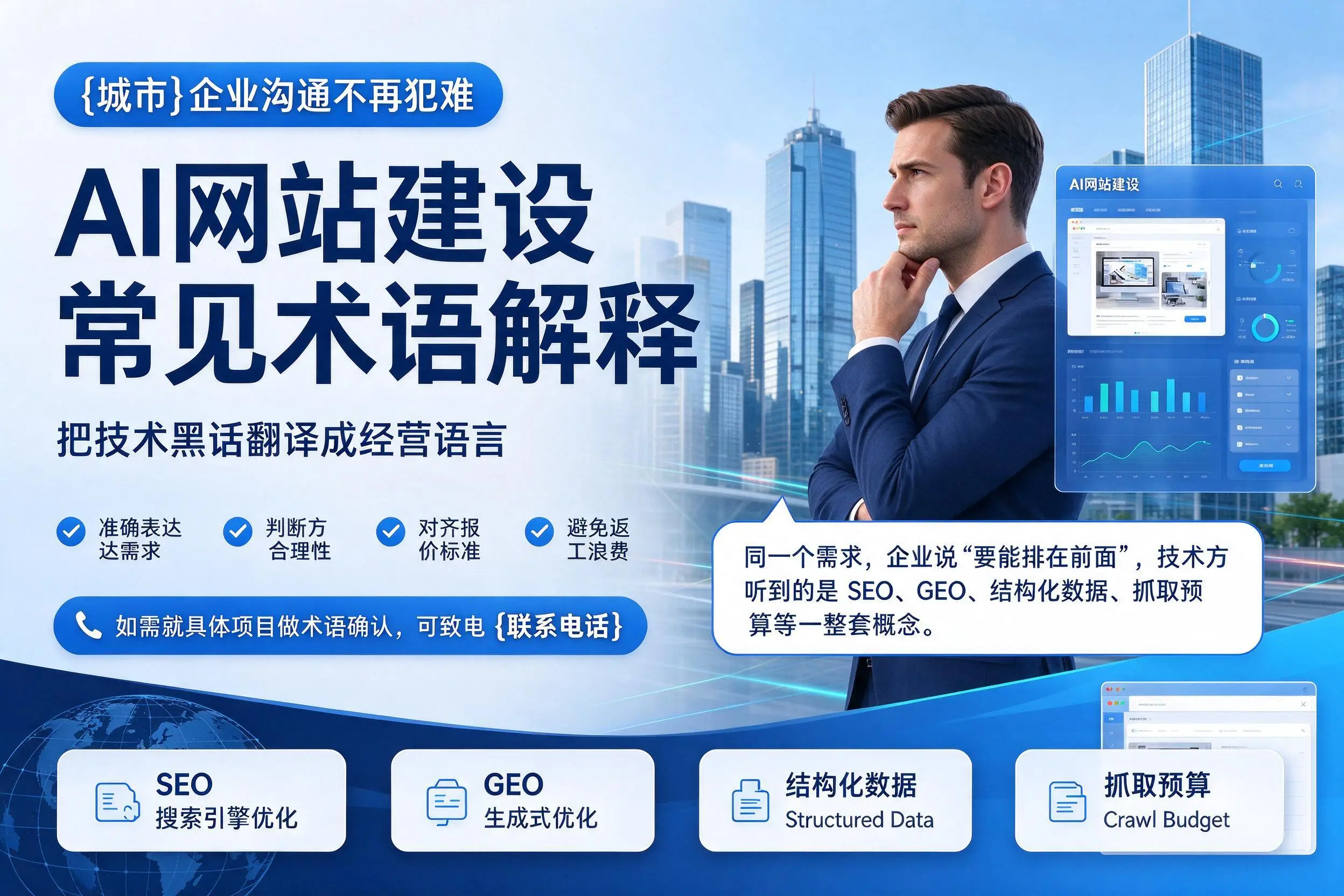 AI网站建设常见术语解释，东营企业沟通不再犯难