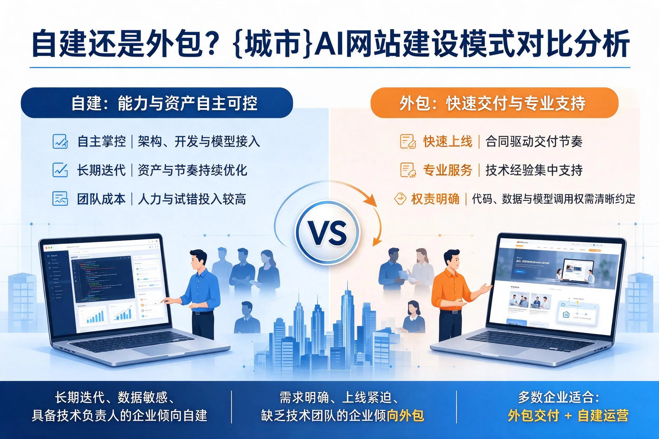自建还是外包？东营AI网站建设模式对比分析