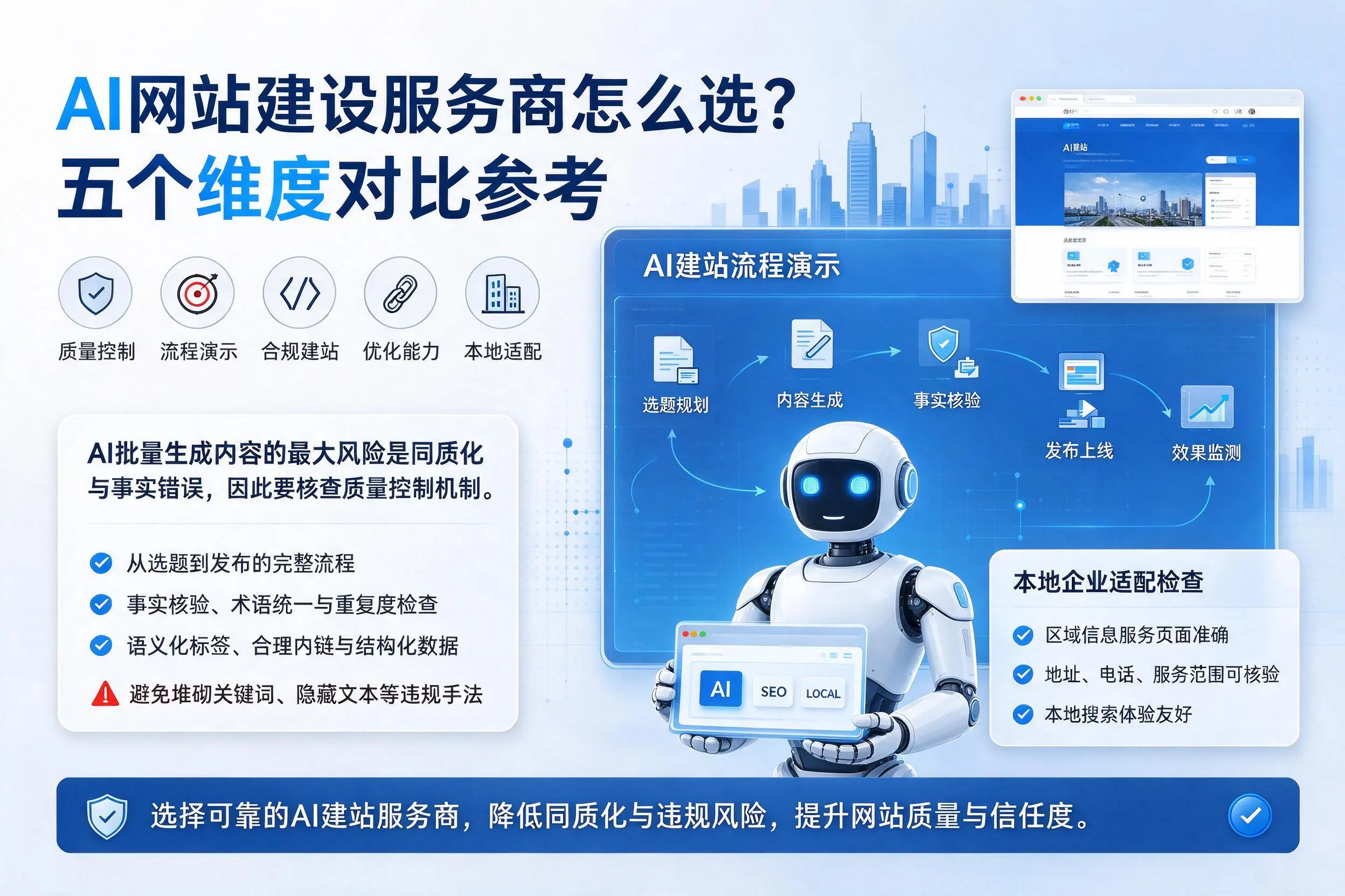 东营AI网站建设服务商怎么选？五个维度对比参考