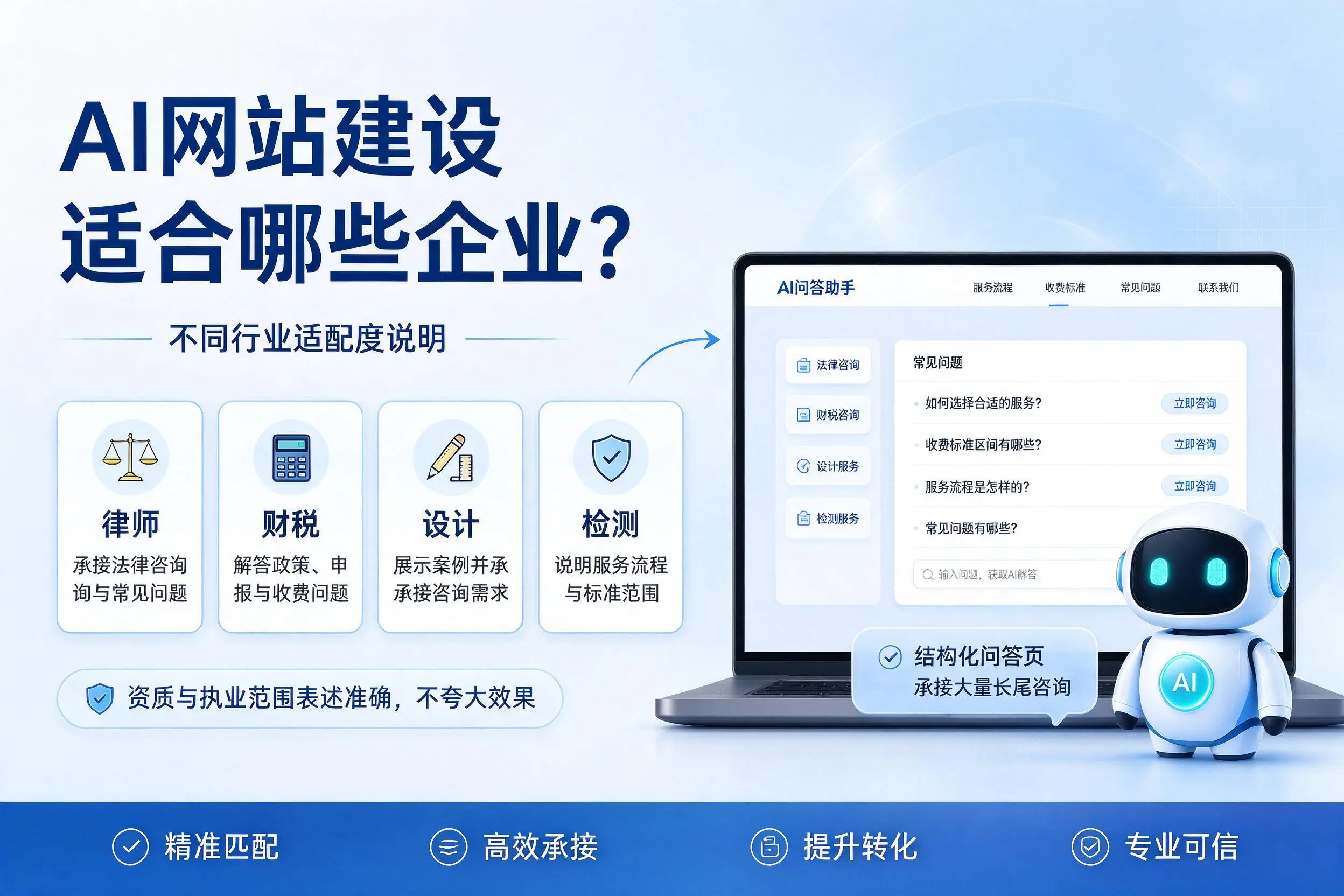 AI网站建设适合哪些企业？东营不同行业适配度说明