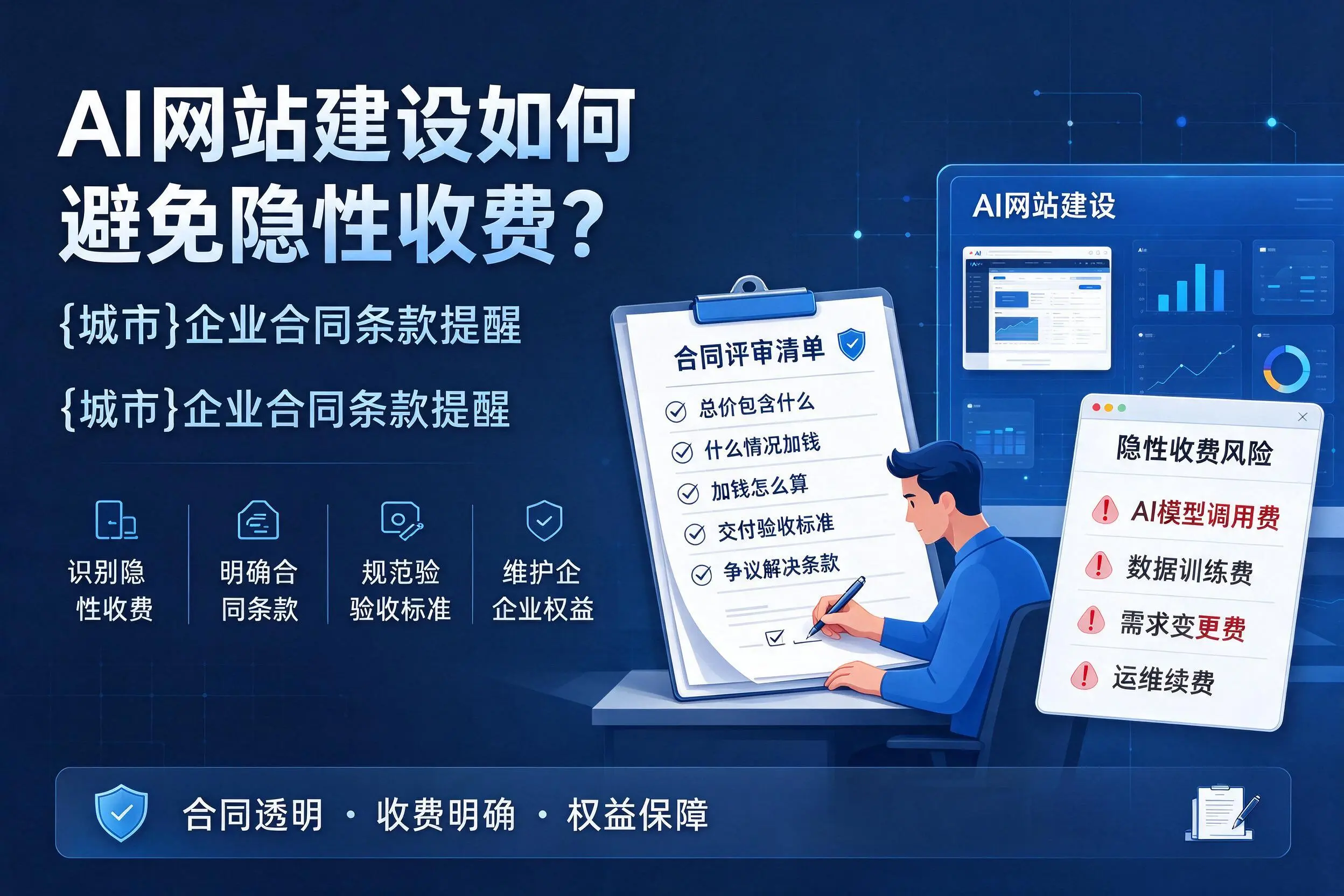 AI网站建设如何避免隐性收费?东营企业合同条款提醒