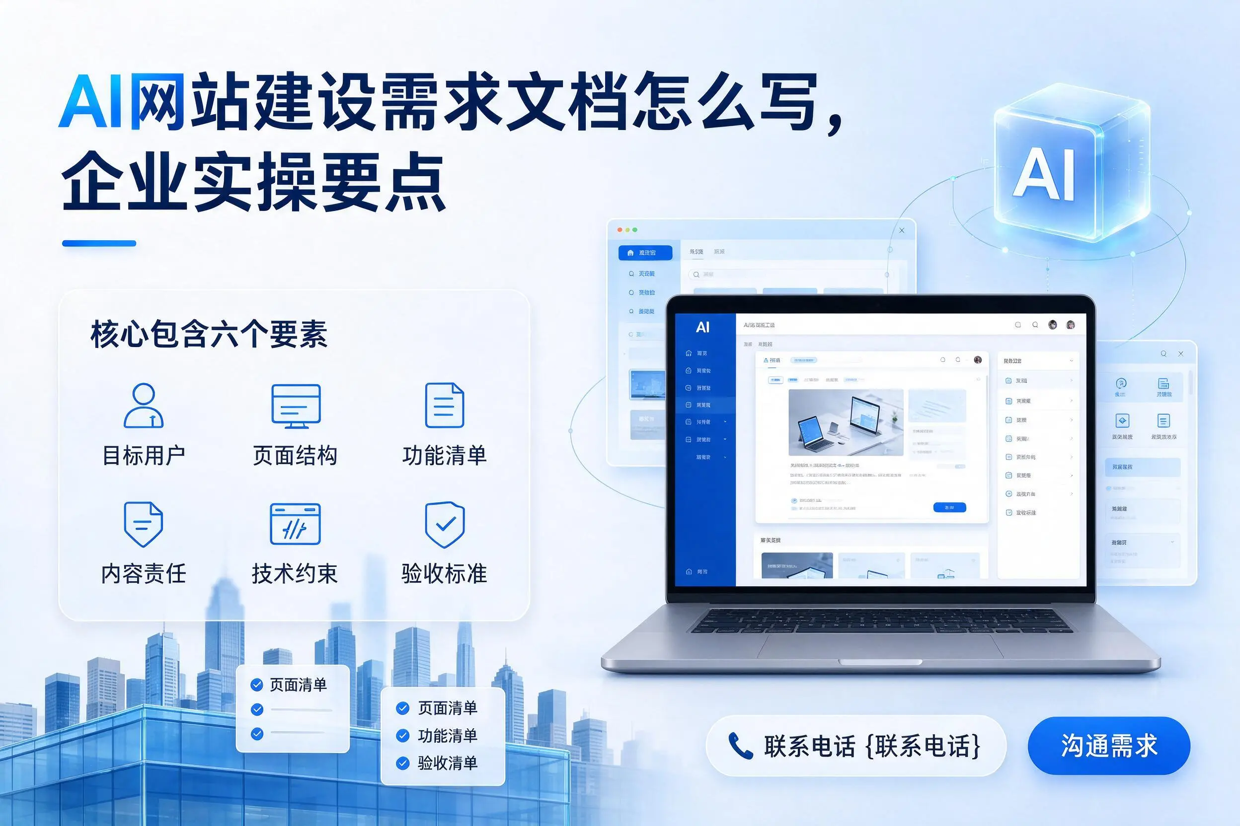 AI网站建设需求文档怎么写,东营企业实操要点