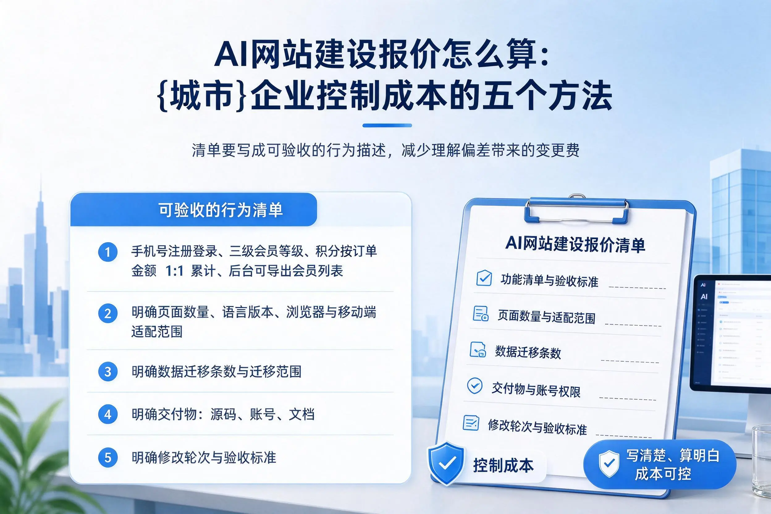 AI网站建设报价怎么算：东营企业控制成本的五个方法